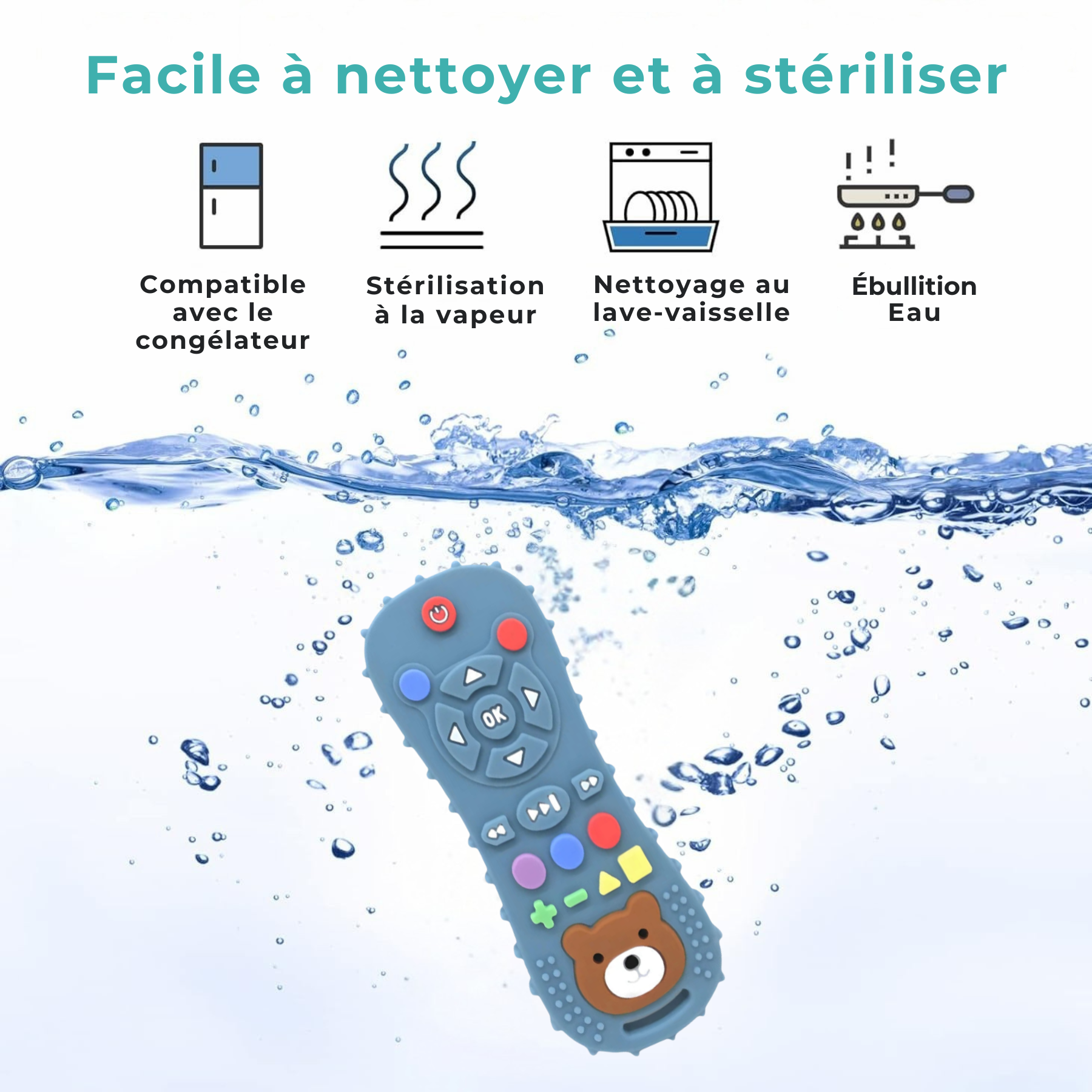 Anneau-de-dentition-telecommande-bleu-pour-bebe-facile-a-nettoyer