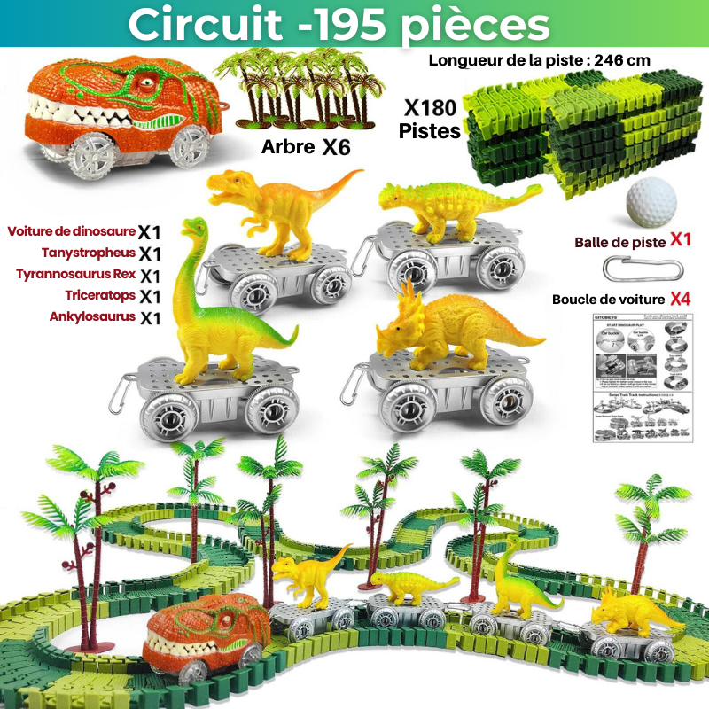 Circuit voiture dinosaure | DinoRace360