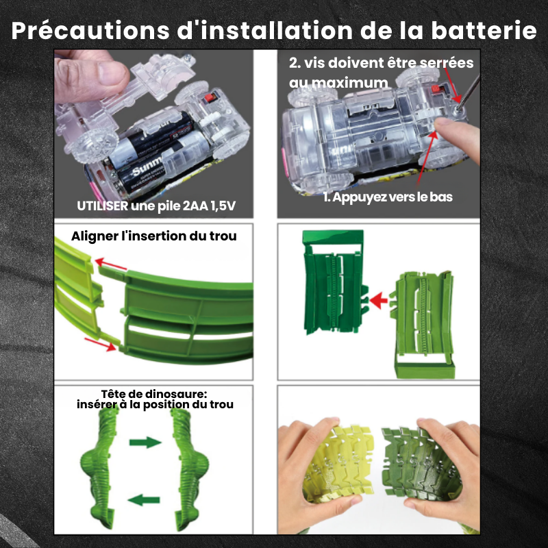 Circuit voiture dinosaure | DinoRace360