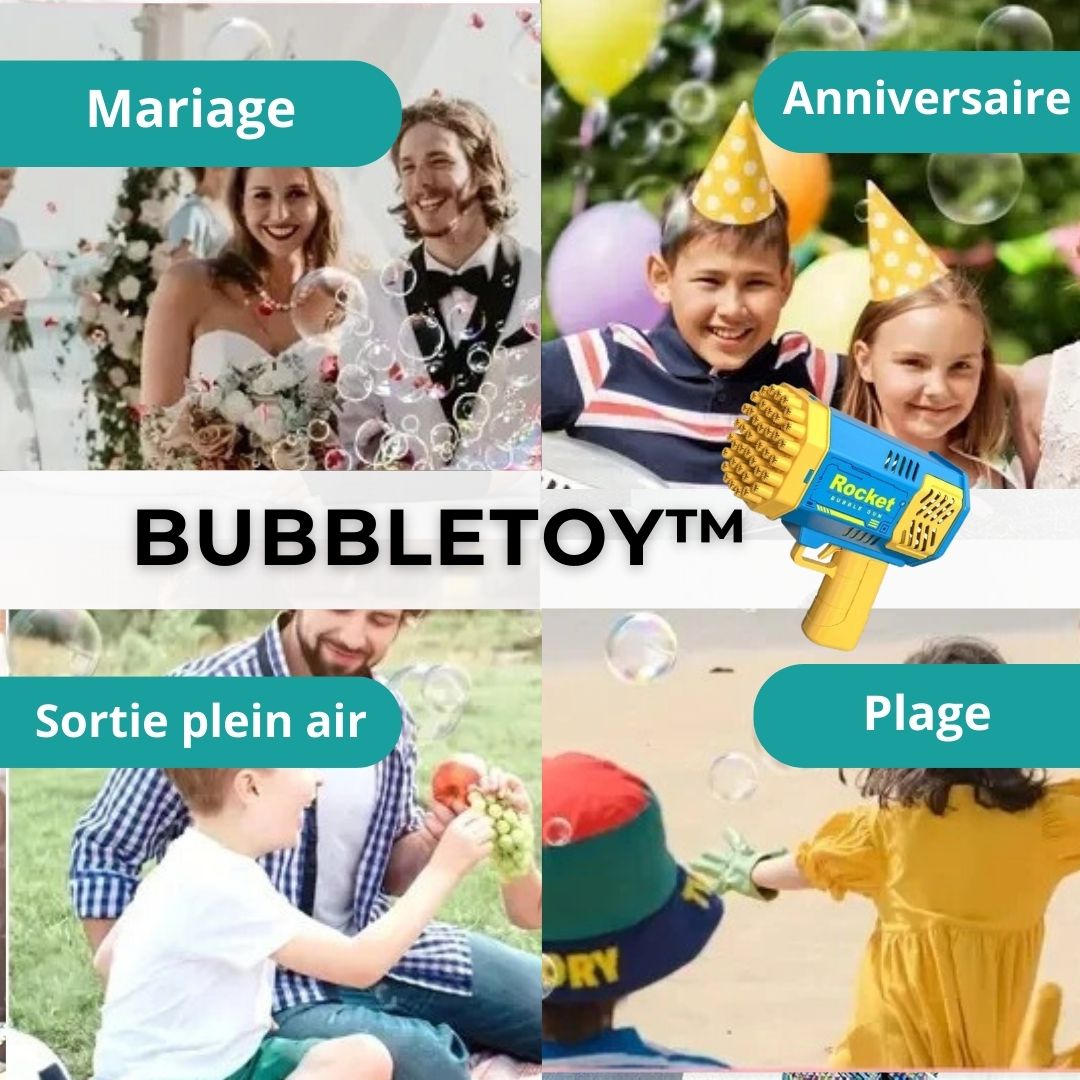 BubbleToy™ | Pistolet à bulles avec lumière - MamSphere