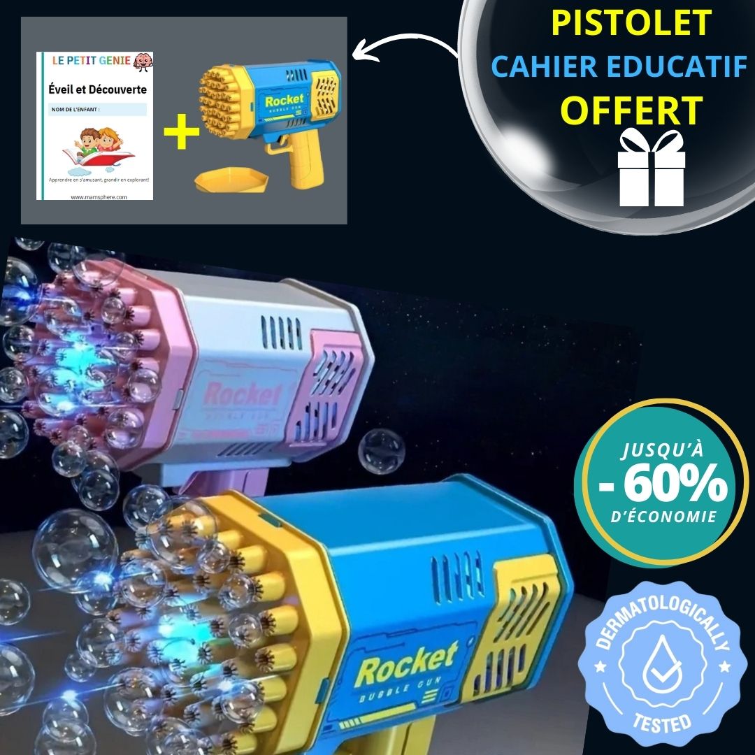 BubbleToy™ | Pistolet à bulles avec lumière - MamSphere
