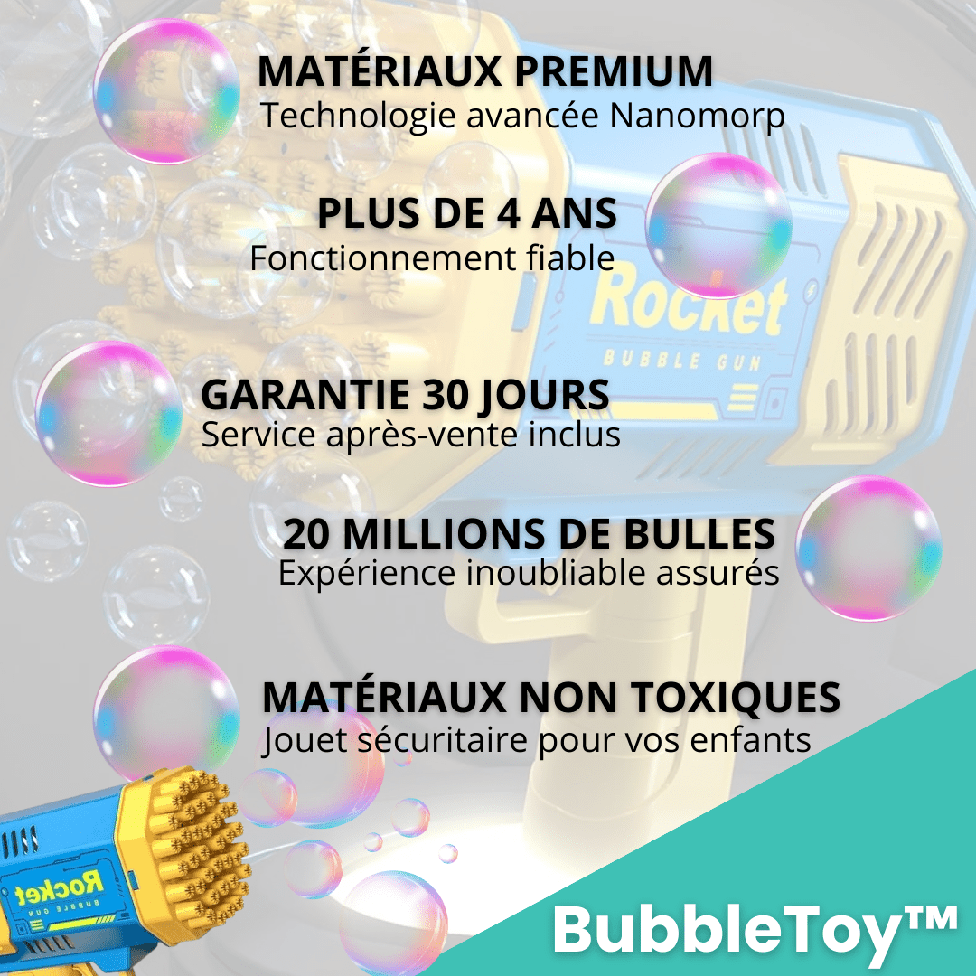 BubbleToy™ | Pistolet à bulles avec lumière - MamSphere