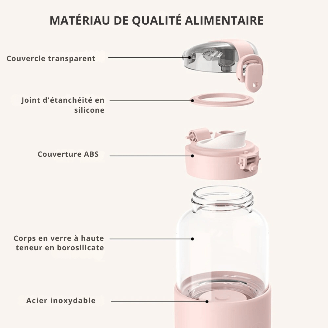 Chauffe biberon nomade | BiberHeat™ Rose - MamSphere