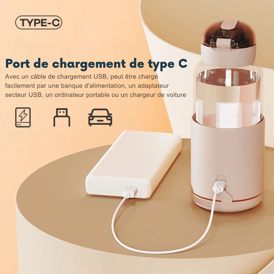 Chauffe biberon nomade | BiberHeat™ Rose - MamSphere