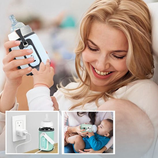 Chauffe biberon nomade | WarmEase™ Bleu - MamSphere