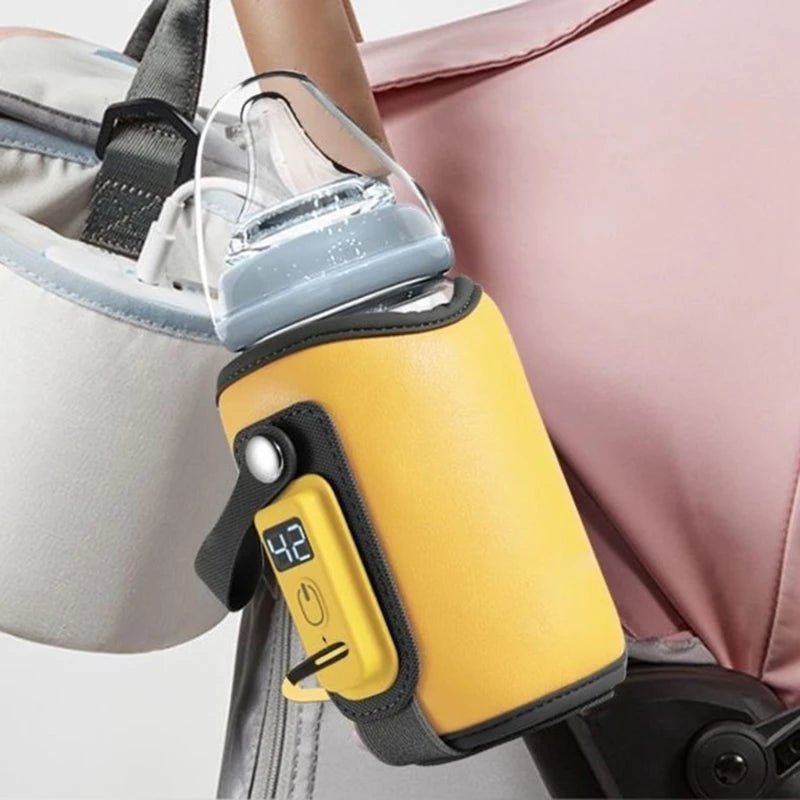 Chauffe biberon nomade | WarmEase™ Jaune - MamSphere