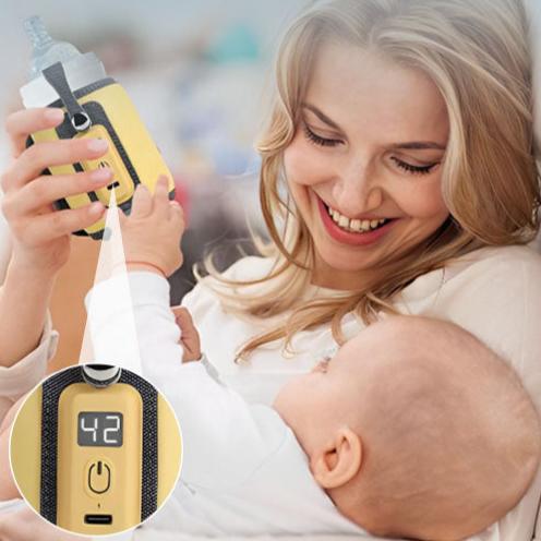 Chauffe biberon nomade | WarmEase™ Jaune - MamSphere