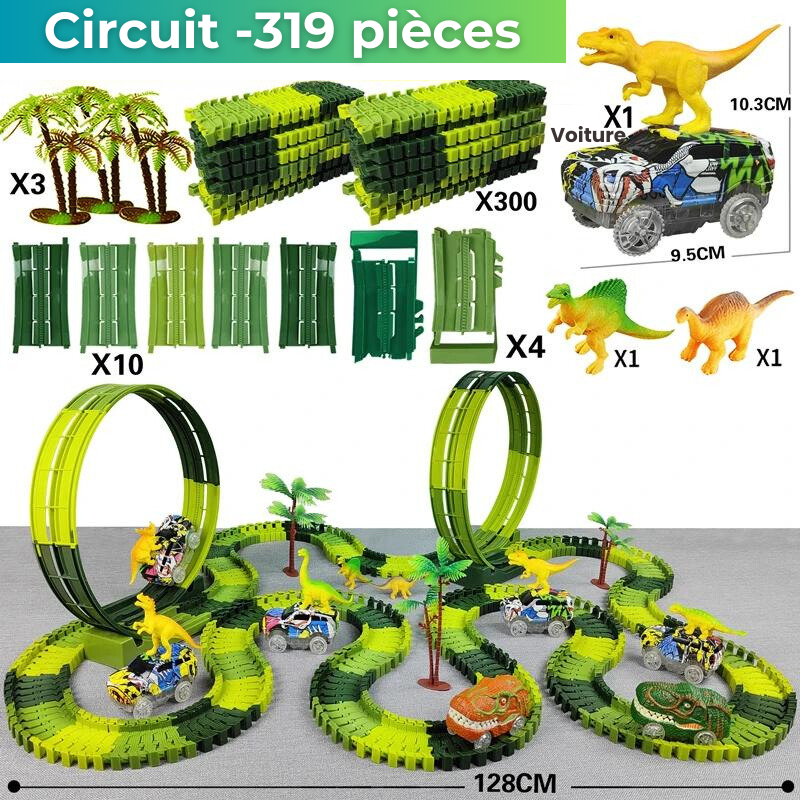 Circuit voiture dinosaure | DinoRace360