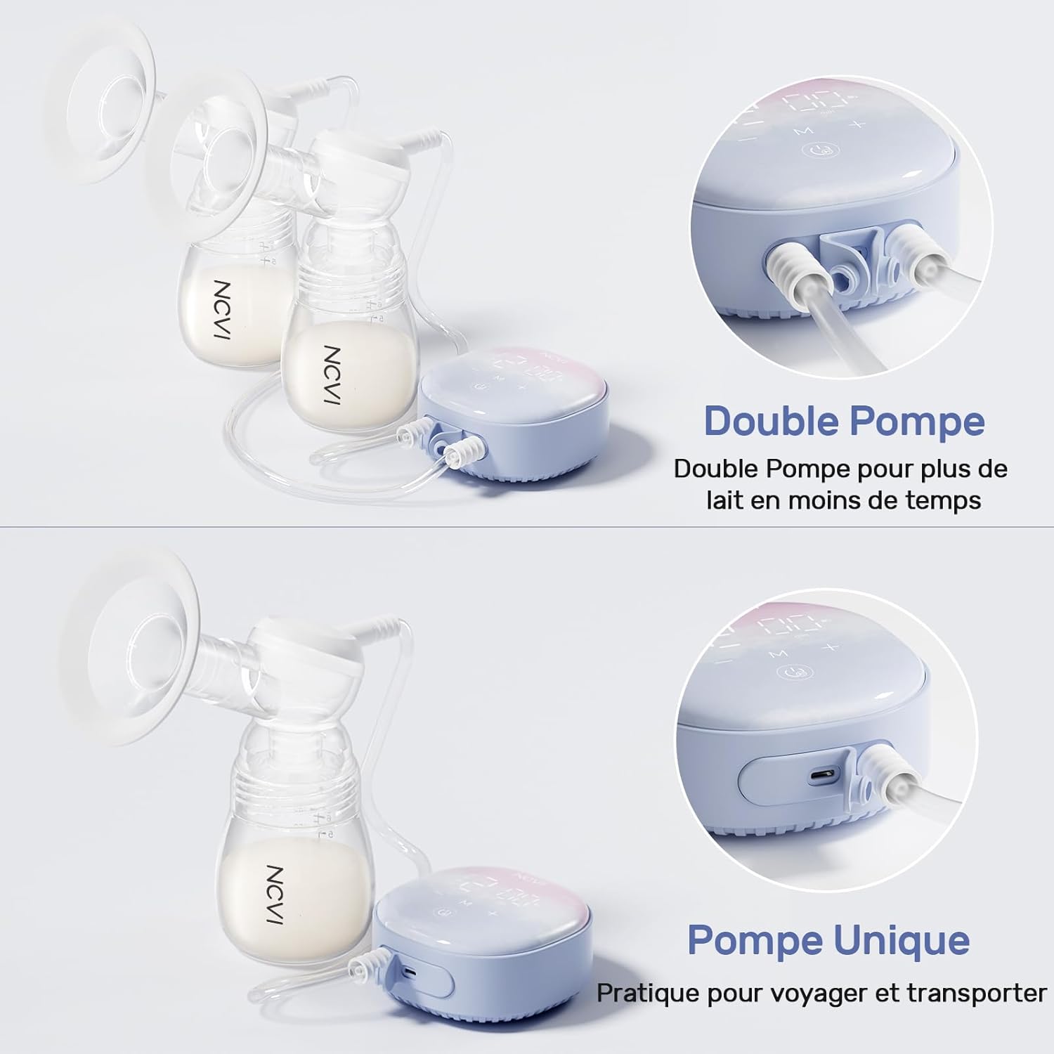 tire-lait-electrique-modes-pompes-bleu