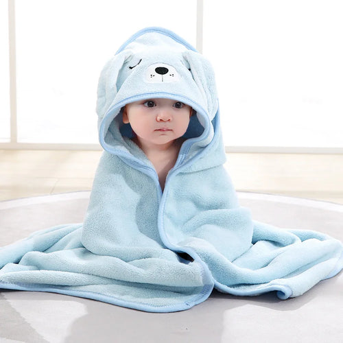 cape-de-bain-bébé-bleu